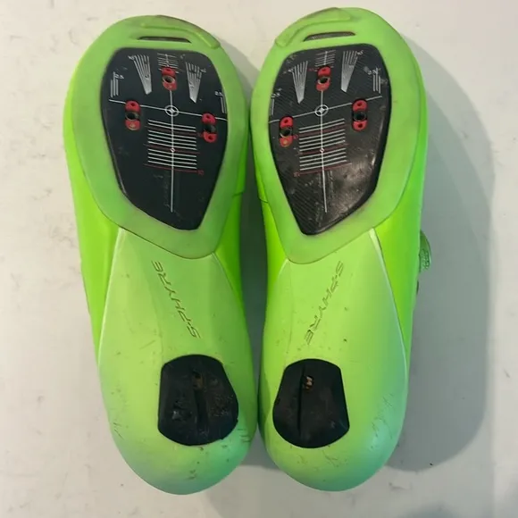 Shimano S-Phyre RC9 road cycling shoes. Green - size 39 / 5.8 / 24.5
