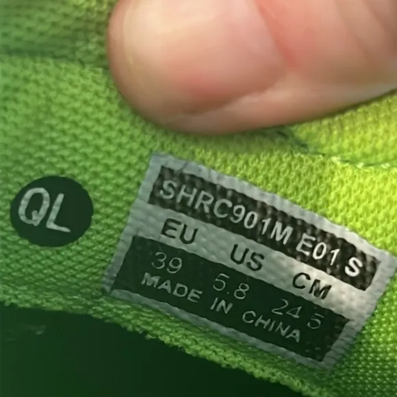 Shimano S-Phyre RC9 road cycling shoes. Green - size 39 / 5.8 / 24.5