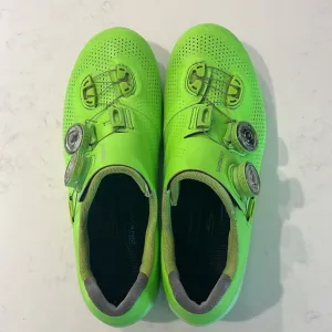 Shimano S-Phyre RC9 road cycling shoes. Green - size 39 / 5.8 / 24.5