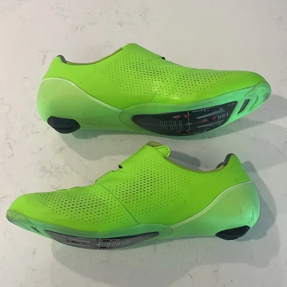 Shimano S-Phyre RC9 road cycling shoes. Green - size 39 / 5.8 / 24.5