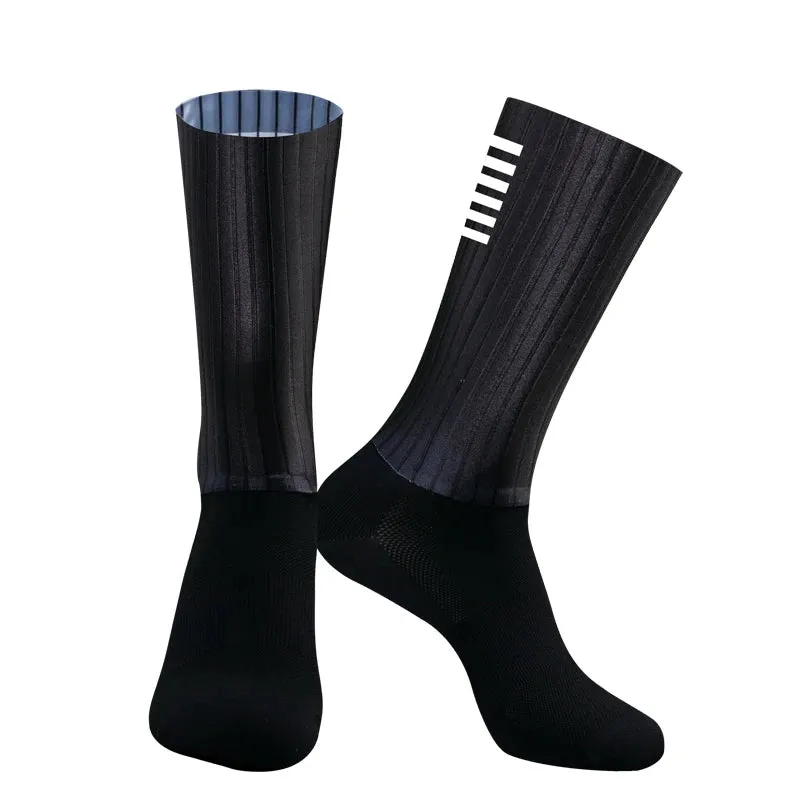 Silicone Anti-Slip Cycling Aero Socks – High-Performance Bike & Running Socks for Men