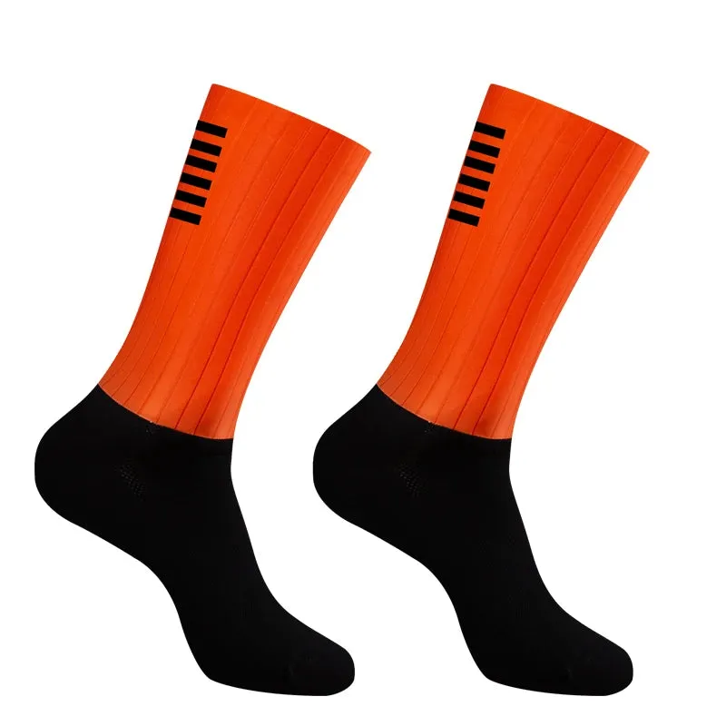 Silicone Anti-Slip Cycling Aero Socks – High-Performance Bike & Running Socks for Men