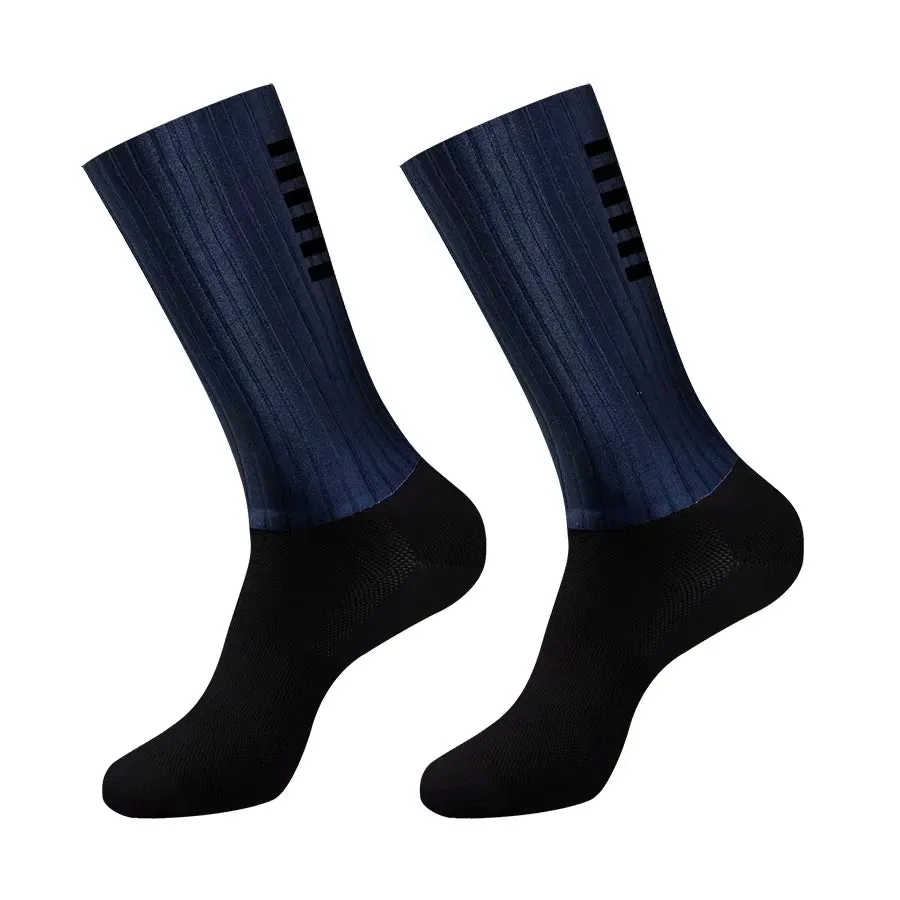 Silicone Anti-Slip Cycling Aero Socks – High-Performance Bike & Running Socks for Men