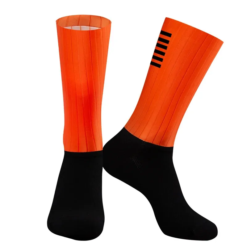 Silicone Anti-Slip Cycling Aero Socks – High-Performance Bike & Running Socks for Men