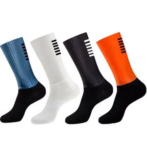 Silicone Anti-Slip Cycling Aero Socks – High-Performance Bike & Running Socks for Men