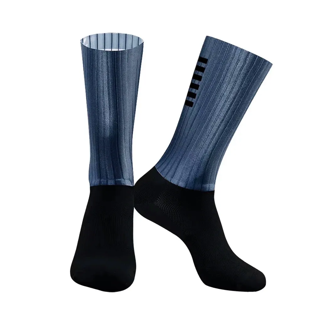 Silicone Anti-Slip Cycling Aero Socks – High-Performance Bike & Running Socks for Men