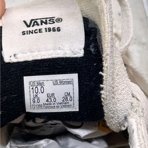 Size 10 Men's Vans Off White Sk8-Low Shoes Skater Streetwear 90's fashion