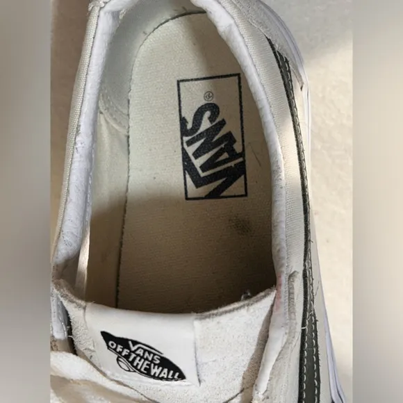 Size 10 Men's Vans Off White Sk8-Low Shoes Skater Streetwear 90's fashion