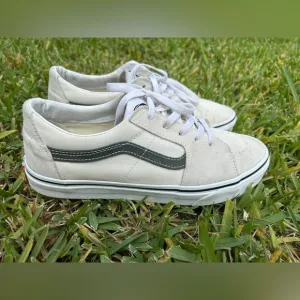 Size 10 Men's Vans Off White Sk8-Low Shoes Skater Streetwear 90's fashion