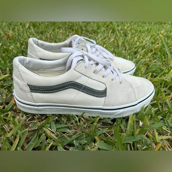 Size 10 Men's Vans Off White Sk8-Low Shoes Skater Streetwear 90's fashion