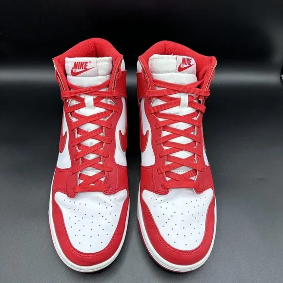 Size 11 - Nike Dunk High University Red White Men's Sneakers DD1399-106 Retro