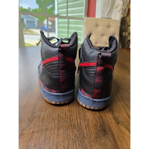 Size 11 - Nike Dunk Premium High N7 Men Sneakers Shoes Black Red