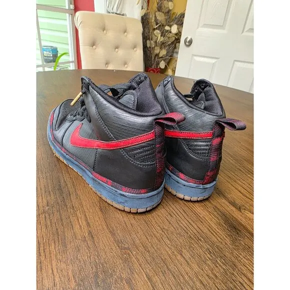 Size 11 - Nike Dunk Premium High N7 Men Sneakers Shoes Black Red