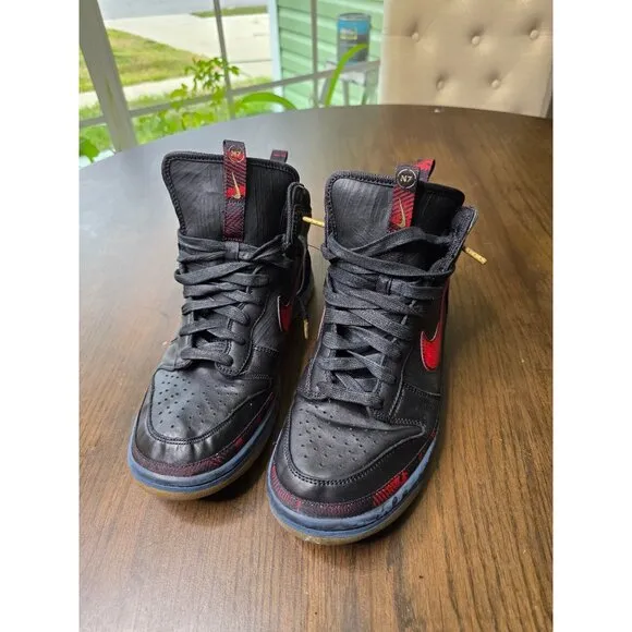 Size 11 - Nike Dunk Premium High N7 Men Sneakers Shoes Black Red