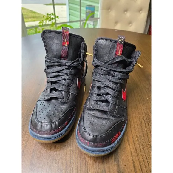 Size 11 - Nike Dunk Premium High N7 Men Sneakers Shoes Black Red