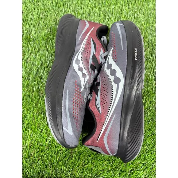 Size 12 - Saucony Ride 15 Charcoal Ember with box VERY CLEAN WORN once