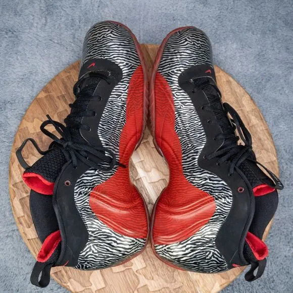 Size 13 - Nike Air Flightposite Exposed Zebra 616765-001 EU 47.5 GUC