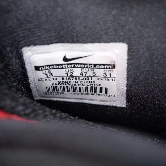 Size 13 - Nike Air Flightposite Exposed Zebra 616765-001 EU 47.5 GUC