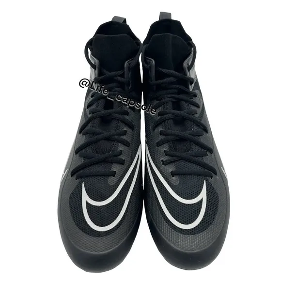 Size 14 Nike Alpha Huarache 8 Elite Black Lacrosse Cleats CW4440-011 Men's New
