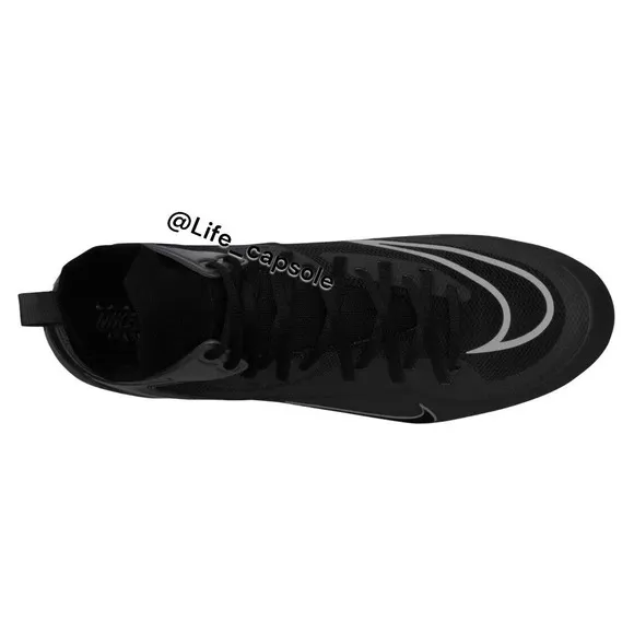 Size 14 Nike Alpha Huarache 8 Elite Black Lacrosse Cleats CW4440-011 Men's New