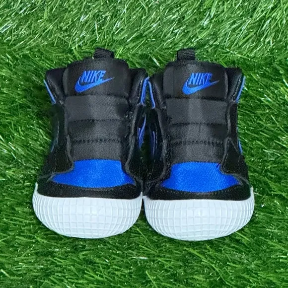 Size 3C - Nike Jordan 1 Crib Bootie Black/Varsity Royal-White - AT3745 007