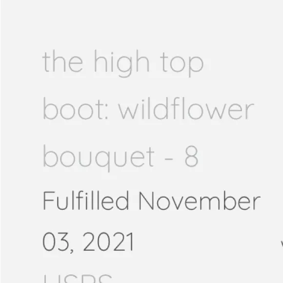 Size 8 WILDFLOWER BOUQUET Kids Floral High Top‎ Boot Mon Petit Shoes