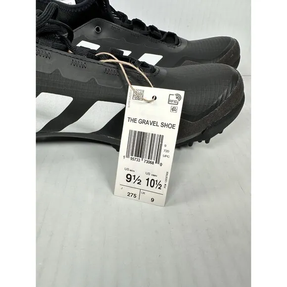 Size 9.5 Adidas The Gravel Cycling Shoes Core Black/White GW5330 Men's NEW