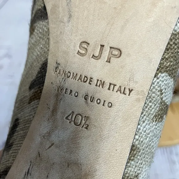 SJP Sarah Jessica Parker Shoes Womens sz 40.5 8 Cyrus Pointed Toe Camouflage