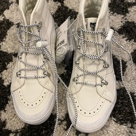 SK8 HIGH ECHO 😎the COOLEST leather VANS! &quot;Lace them YOUR way!&quot; Unisex&amp;UNIQUE😎