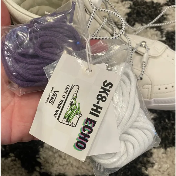 SK8 HIGH ECHO 😎the COOLEST leather VANS! &quot;Lace them YOUR way!&quot; Unisex&amp;UNIQUE😎