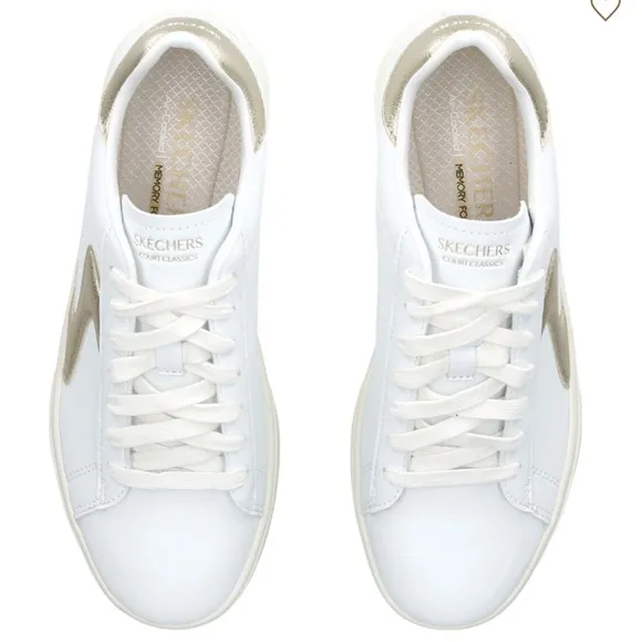Skechers | Eden LX -Beaming Glory- Court Classics White/ Gold | Women’s Size: 11