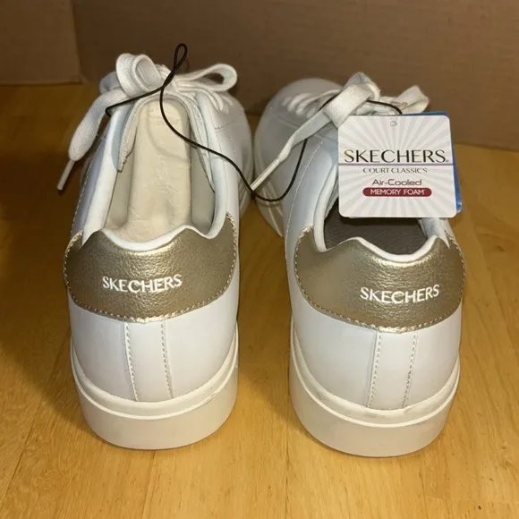 Skechers | Eden LX -Beaming Glory- Court Classics White/ Gold | Women’s Size: 11