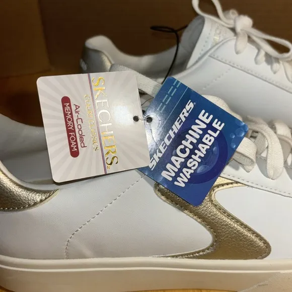 Skechers | Eden LX -Beaming Glory- Court Classics White/ Gold | Women’s Size: 11