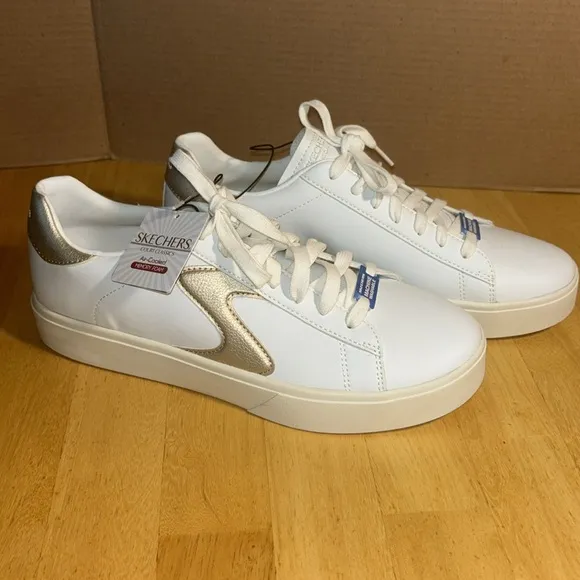 Skechers | Eden LX -Beaming Glory- Court Classics White/ Gold | Women’s Size: 11