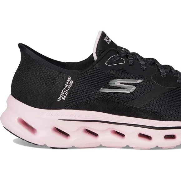 Skechers GO WALK Glide-Step 2.0 Belah Slip-Ins – Women’s Size 8 – Black &amp; Pink