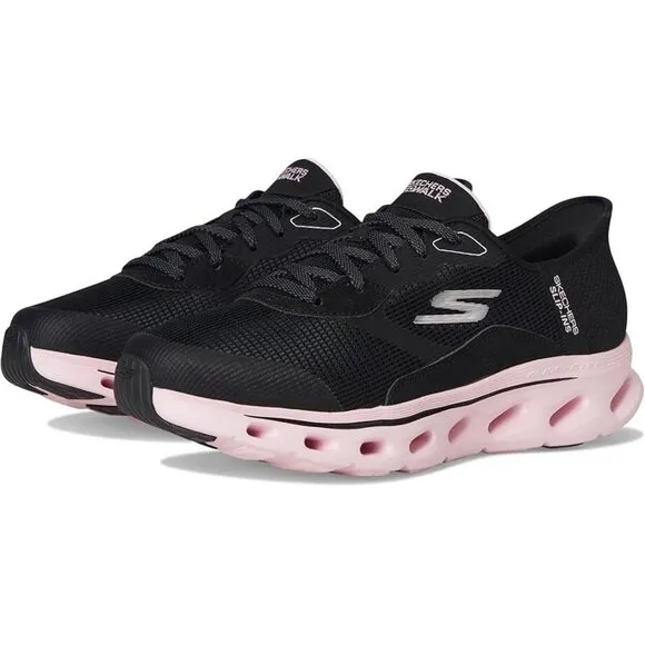 Skechers GO WALK Glide-Step 2.0 Belah Slip-Ins – Women’s Size 8 – Black &amp; Pink