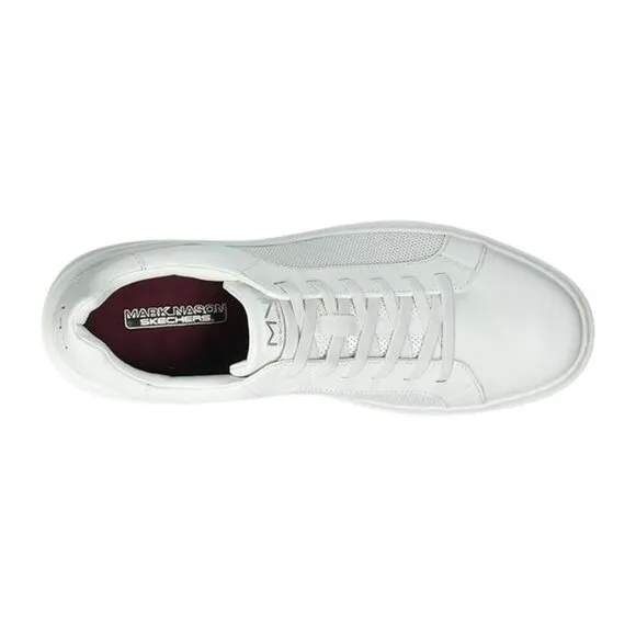 Skechers Men's Mark Nason Hollows Sneaker - White Leather, Size 10.5