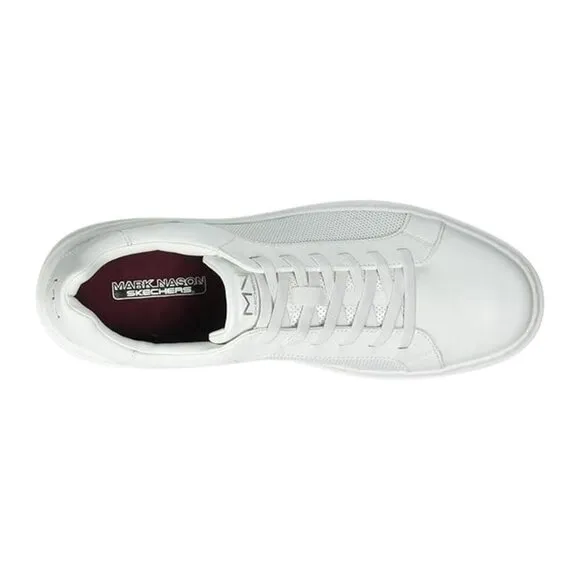 Skechers Men's Mark Nason Hollows Sneaker - White Leather, Size 10.5