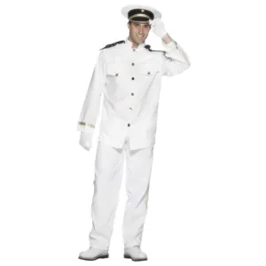 Smiffys Mens Captain Costume Set / White