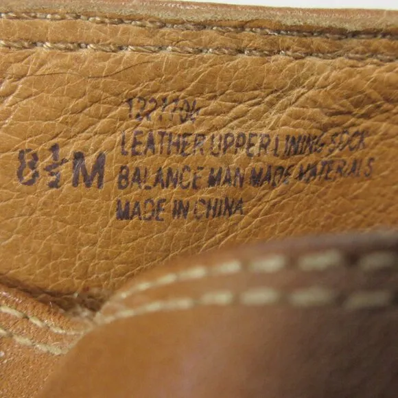 SOFFT Brown Tan Leather Heeled Sandals Size 8.5 Slip On Slide Mule Shoes 1227700