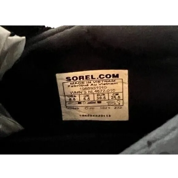Sorel Explorer Blitz Stride Sneakers  Women's 8.5  NWOB Black Athletic Shoes