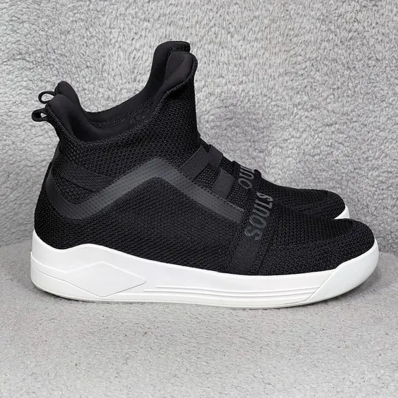 Soulsfeng Skytrack Mens Size 9 High Top Running Shoes Sneakers Black Mesh