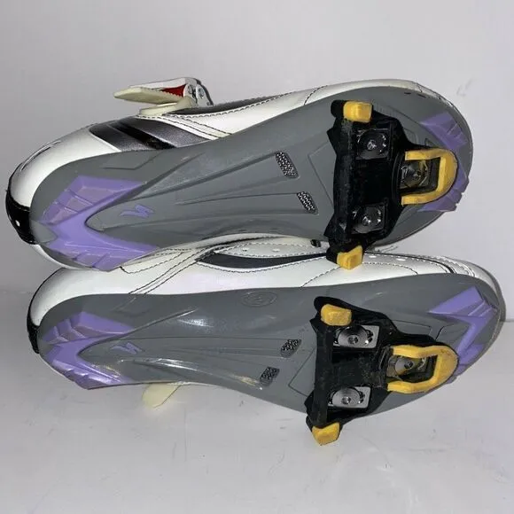Specialized BG Cycling Shoes white purple 38.5 8US