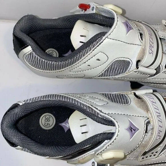 Specialized BG Cycling Shoes white purple 38.5 8US