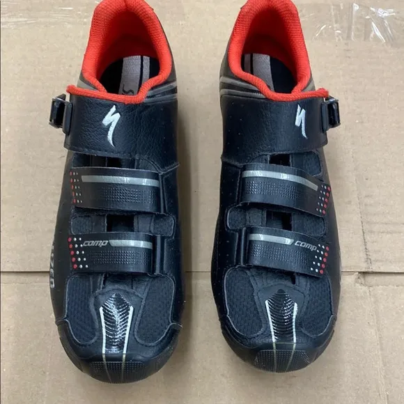 Specialized Comp MTB Body Geometry Men's‎ Black and Red Cycling Shoes Size 43.5