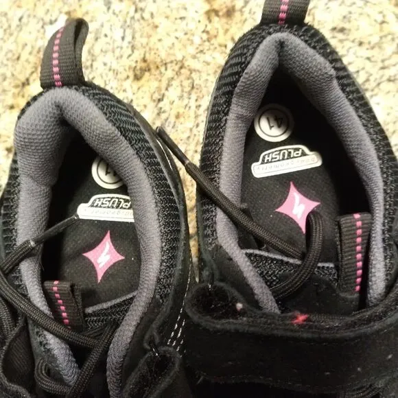 Specialized Women's Body Geometry Cycling Shoes 6122-2741 Black Pink Size 10