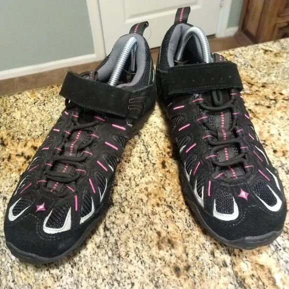 Specialized Women's Body Geometry Cycling Shoes 6122-2741 Black Pink Size 10