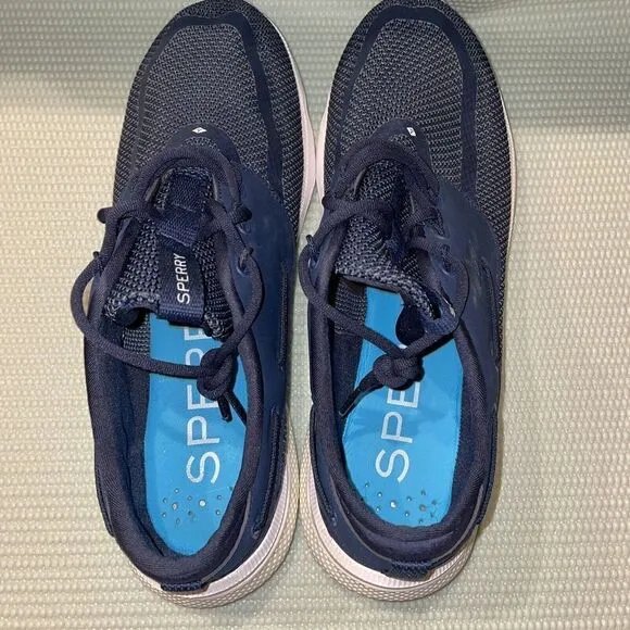 Sperry 7 Seas 3-Eyes Men’s Size 10M Navy Blue Boating Shoes Lightweight Athletic