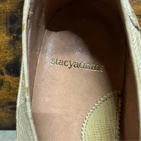 Stacy Adams genuine reptile leather Oxford shoes men's 8.5 neutral anaconda