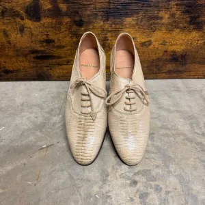 Stacy Adams genuine reptile leather Oxford shoes men's 8.5 neutral anaconda